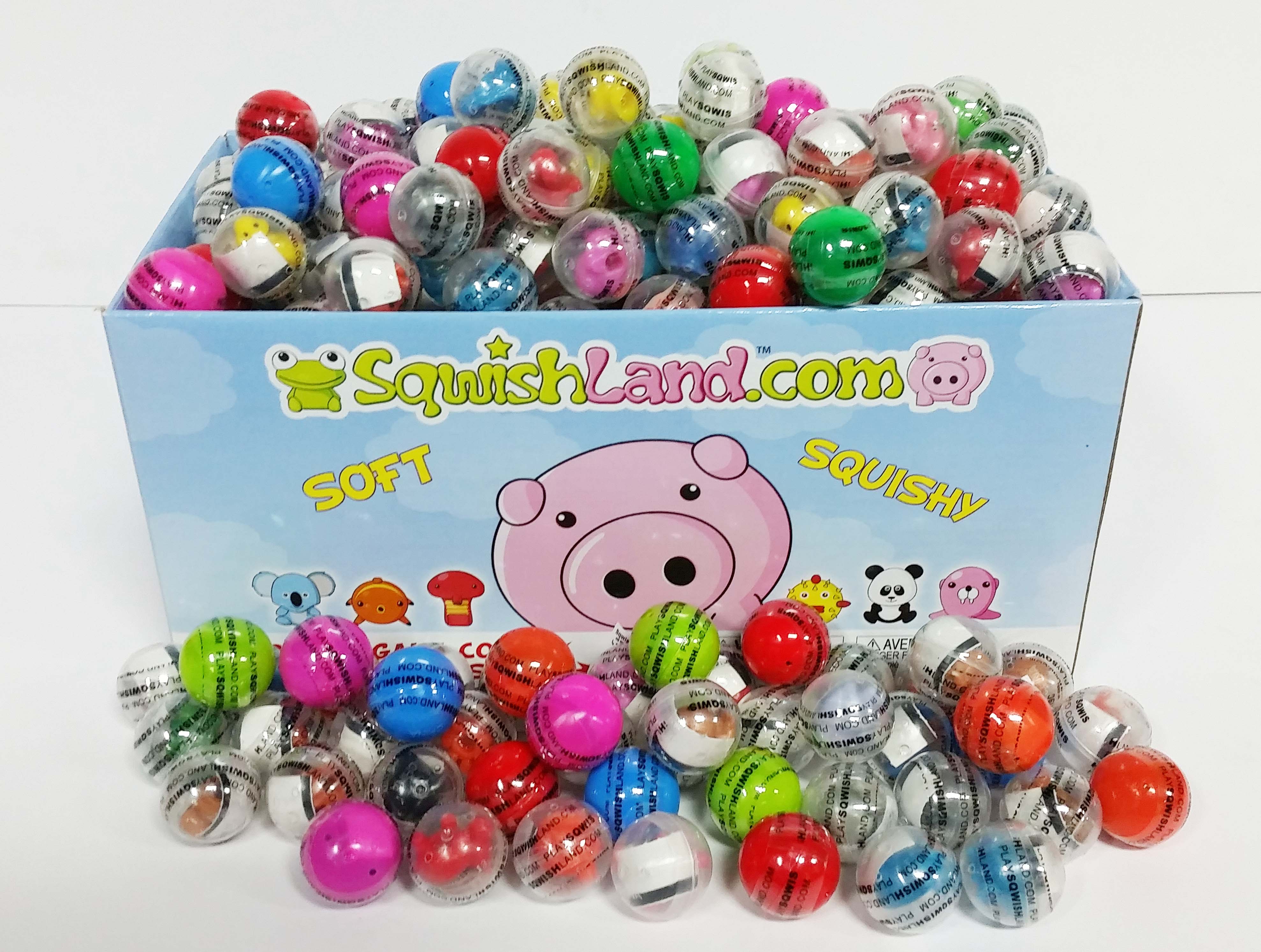 SqwishLand Bulk Box 250 Capsules Series 2 SqwishLand Safe Virtual Worlds For Kids