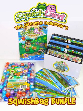 A collection of squish land games and books.
