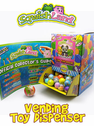 A box of squish-licious toys with the words " squish-licious " on it.