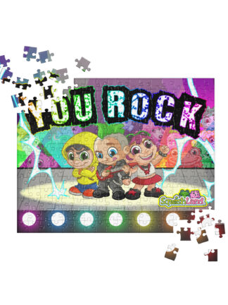A puzzle with the words you rock on it.